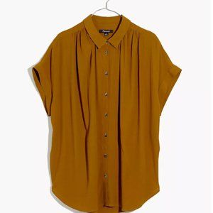Madewell Central Drapey Shirt in Dark Tobacco